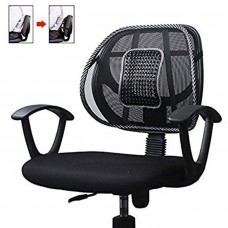 OkaeYa Pain Relief Unique Car Seat Chair N Sofa Massager Back Lumber Support Mesh Ventilate Cushion Pad (BLACK)